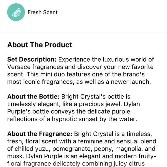 Versace Mini Dylan Purple & Bright Crystal Perfume Set - Picture 3 of 5